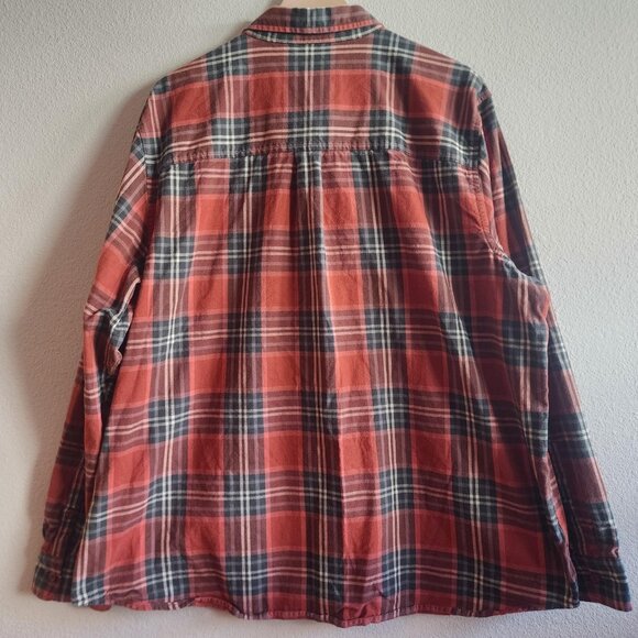 REI Cooperative Shirt Mens 2XL Red Plaid Flannel Button Front Long Sleeve Cotton - Picture 7 of 9